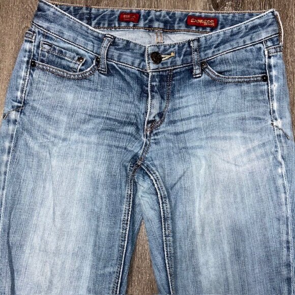 Express Jeans Womens 4L Blue Medium Wash Low Rise Stella Skinny Jeans - Picture 3 of 8